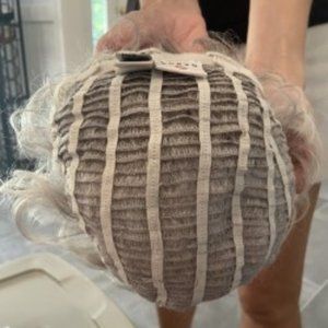 Grey Wig of Synthetic Hair